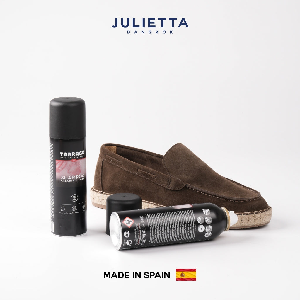 TARRAGO Shampoo เสปรย์ทำความสะอาดหนังกลับ หนังเรียบ หนังนูบัค 200ml.