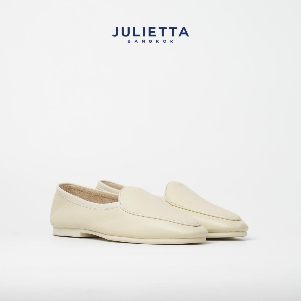 JULIETTA - Belgian Loafer Calfskin : Beige (Unlined)