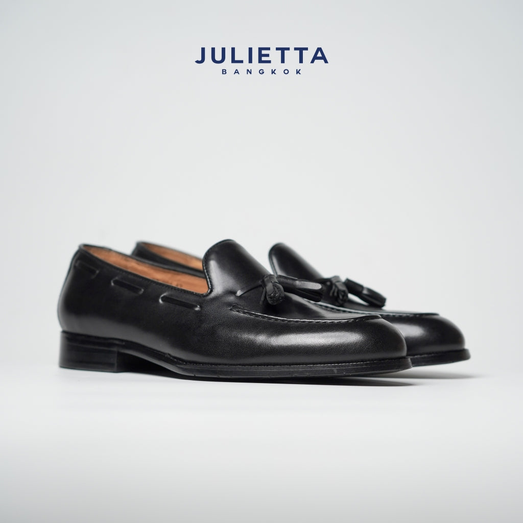 JULIETTA - Tassel Loafer Calfakin : Black