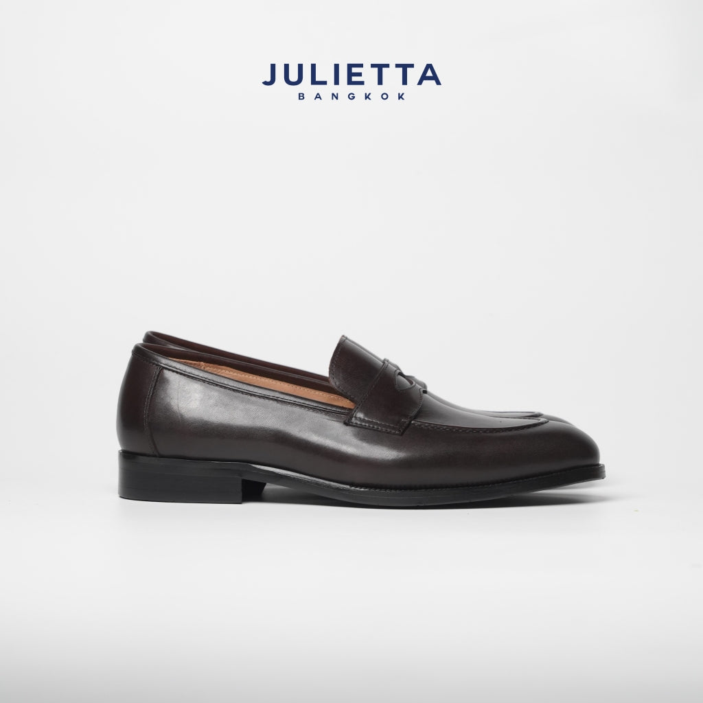 JULIETTA - MULLEN Penny Loafer Calfakin : Brown