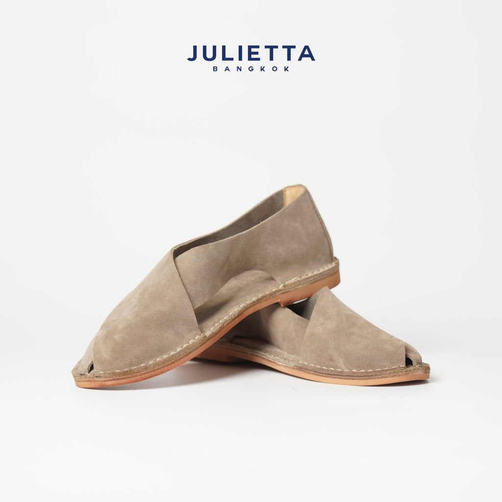 JULIETTA - FONTE Suede Sandal : Sand Beige (Unlined)