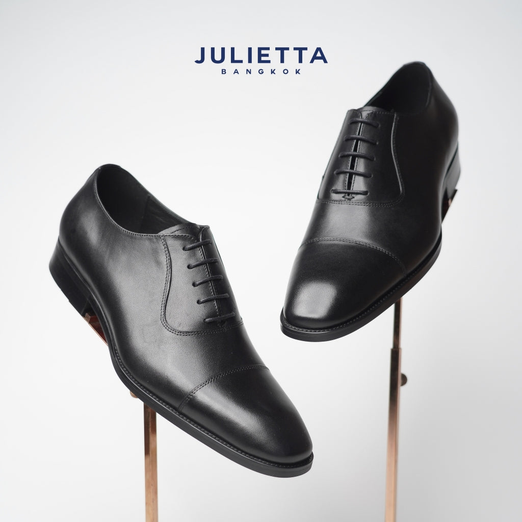 JULIETTA - Oxford Captoe Calfskin : Black (Square Toe)