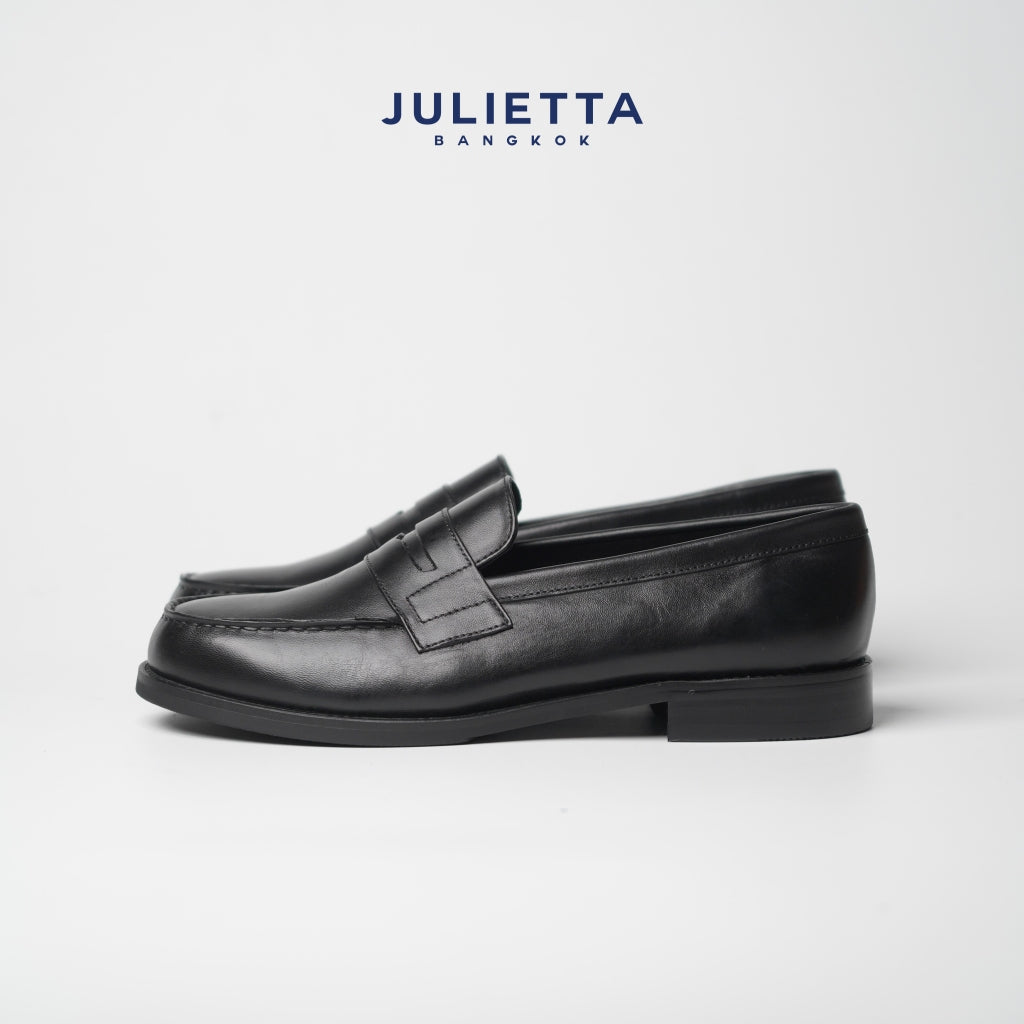 JULIETTA - Classic Penny Loafer Calfskin : Black