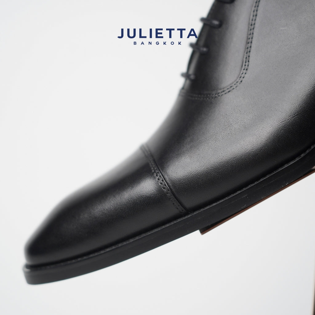 JULIETTA - Oxford Captoe Calfskin : Black (Square Toe)