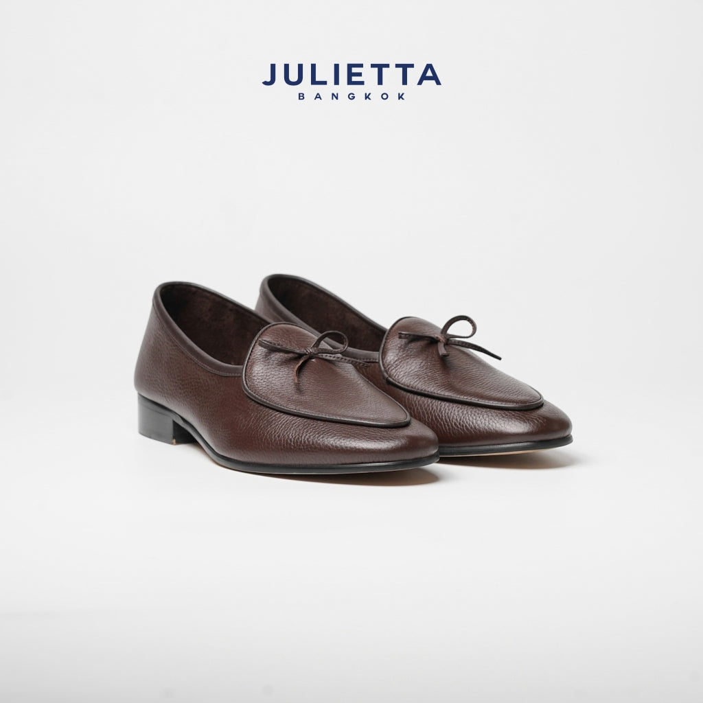 JULIETTA - String Belgian Loafer Calfskin Brown (Unlined)