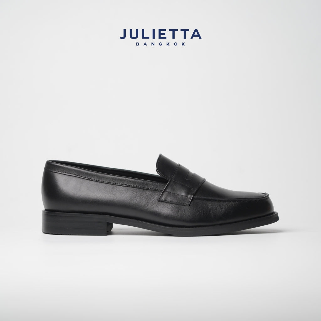 JULIETTA - Classic Penny Loafer Calfskin : Black