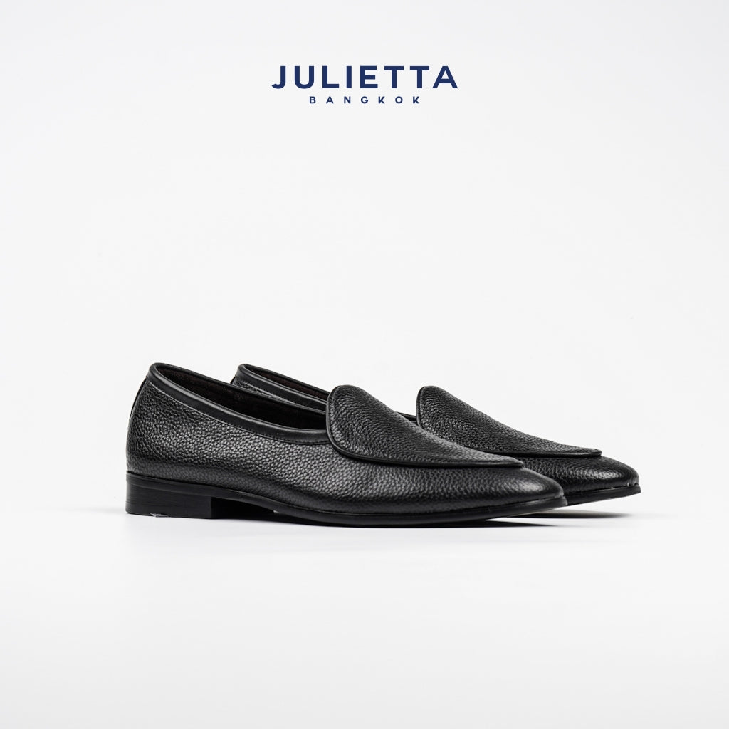 JULIETTA - Belgian Loafer Calfskin : Black (Unlined)