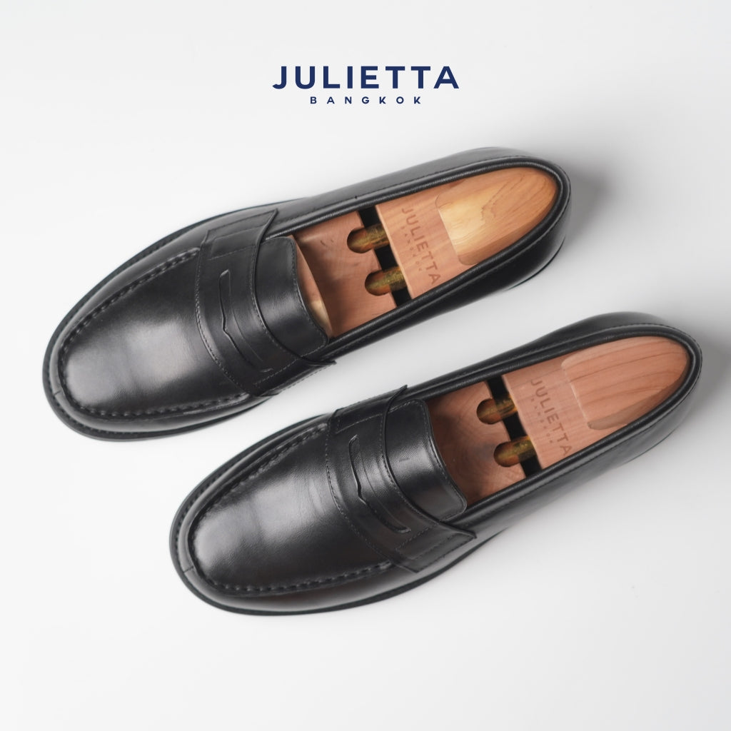 JULIETTA - Classic Penny Loafer Calfskin : Black