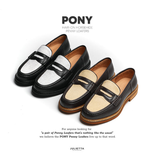 JULIETTA - PONY Penny Loafer Hair-on Horsehide : Unlined