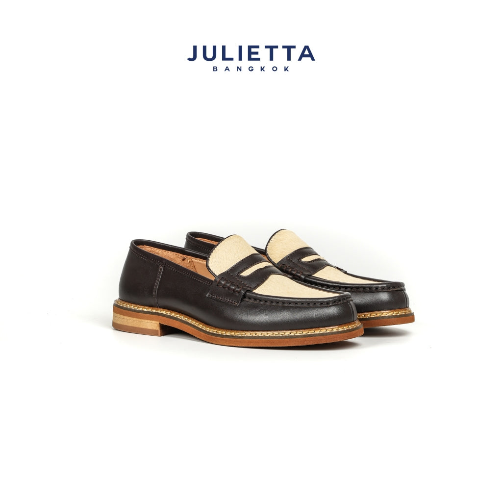 JULIETTA - PONY Penny Loafer Hair-on Horsehide : Unlined
