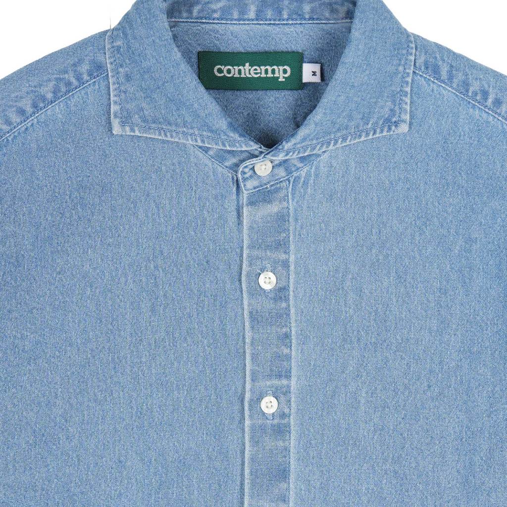 Contemp Denim Shirt Loong Sleeve : Cutalway Collar