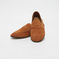 JULIETTA - Full Strap Penny Loafer Suede : Orange (Unlined)