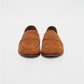 JULIETTA - Full Strap Penny Loafer Suede : Orange (Unlined)