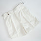 Double Pleated High Rise Shorts Cotton กางเกงขาสั้นเอวสูง