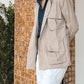 Contemp Jungle Jacket Beige Poland Linen