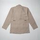 Contemp Jungle Jacket Beige Poland Linen