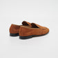 JULIETTA - Full Strap Penny Loafer Suede : Orange (Unlined)