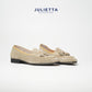 JULIETTA - Tassel Belgian Loafer Suede : Beige (Unlined)