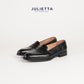 JULIETTA - MONTE Full Strap Penny Loafer Calfskin : Black