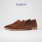 JULIETTA - Marco Suede Loafers : Brown (Unlined)