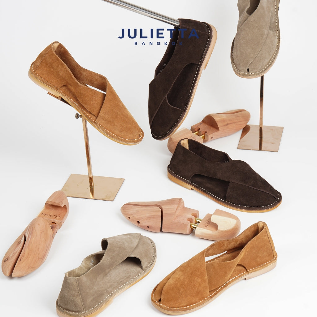 JULIETTA - FONTE Suede Sandal : Brown (Unlined)