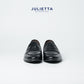 JULIETTA - Royal Penny Belgian Loafer Calfskin : Black