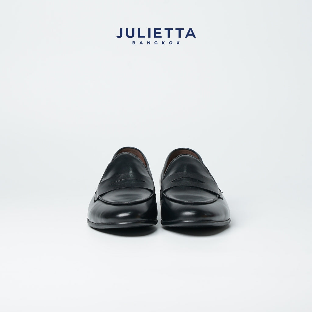 JULIETTA - Royal Penny Belgian Loafer Calfskin : Black