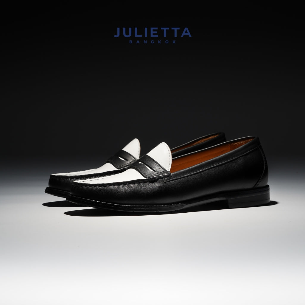 JULIETTA - LOREN Penny Loafer Calfskin : Two-Tone