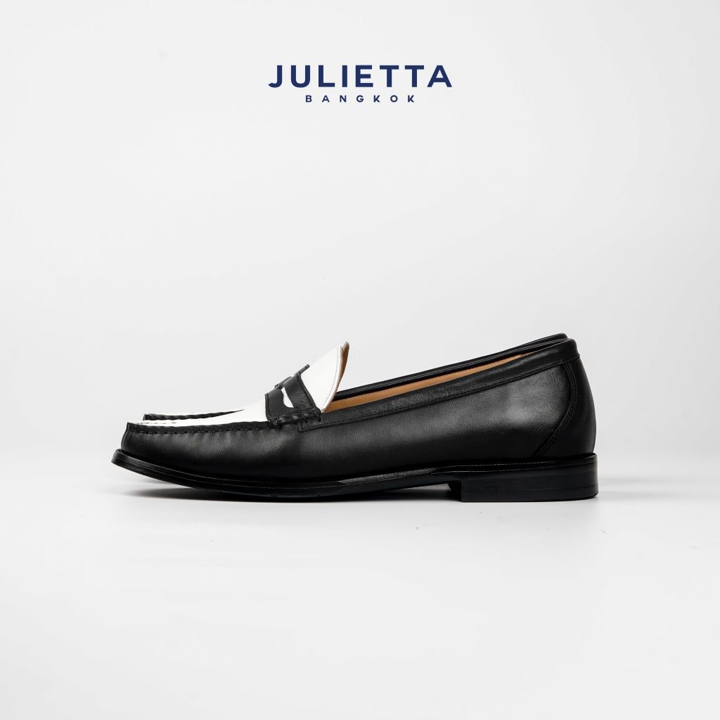 JULIETTA - LOREN Penny Loafer Calfskin : Two-Tone