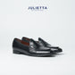 JULIETTA - Royal Penny Belgian Loafer Calfskin : Black