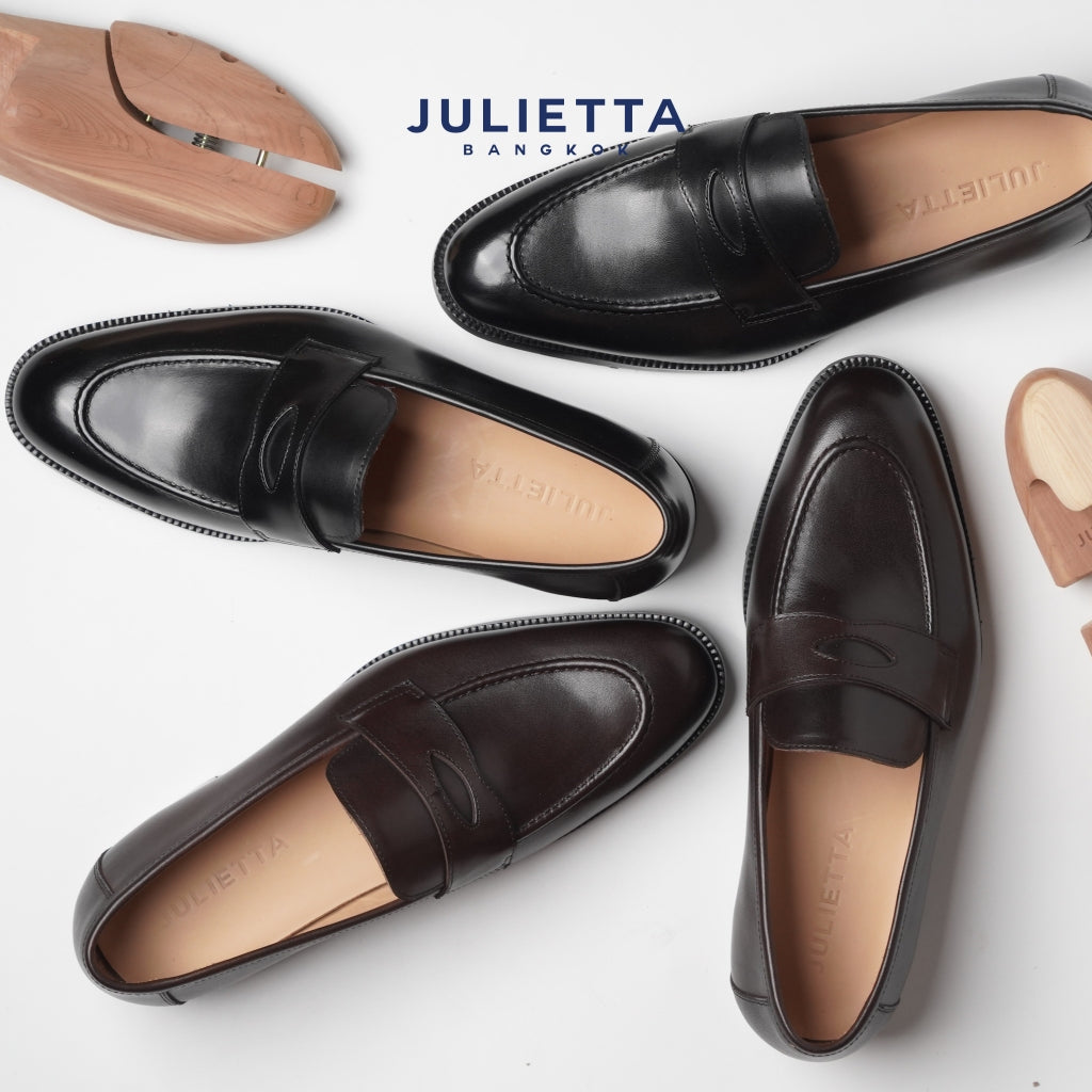 JULIETTA - MULLEN Penny Loafer Calfakin : Black