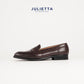 JULIETTA - MONTE Full Strap Penny Loafer Calfskin : Browm