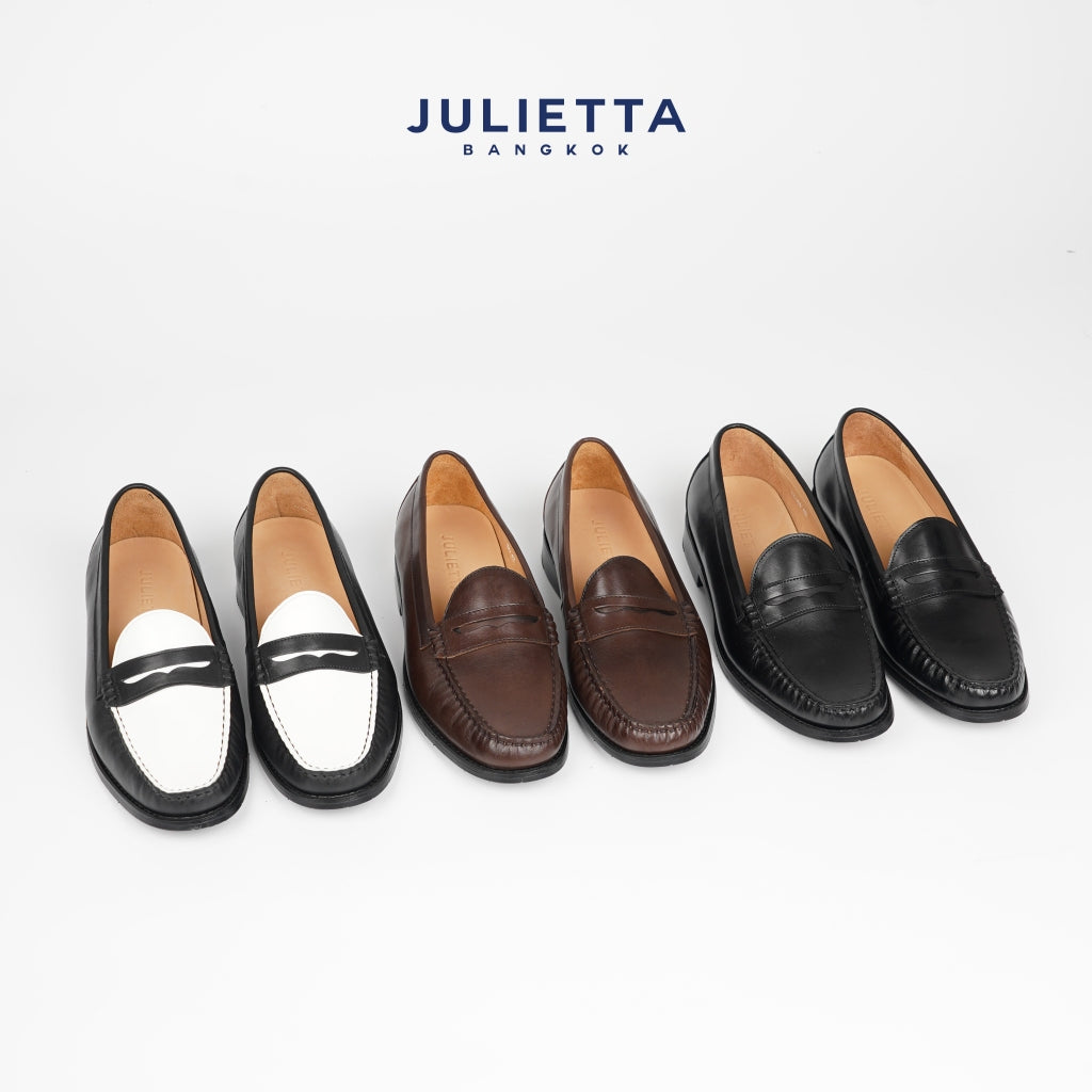 JULIETTA - LOREN Penny Loafer Calfskin : Two-Tone