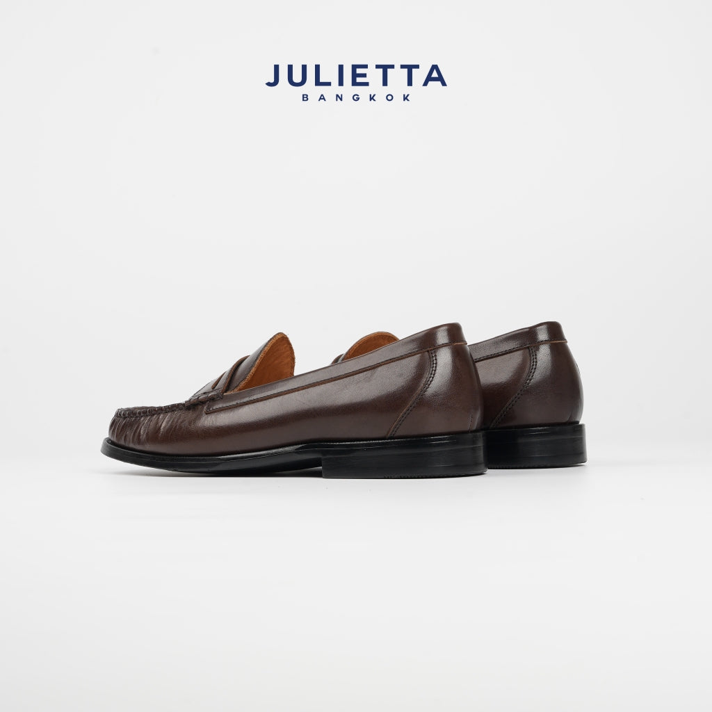 JULIETTA - LOREN Penny Loafer Calfskin : Brown