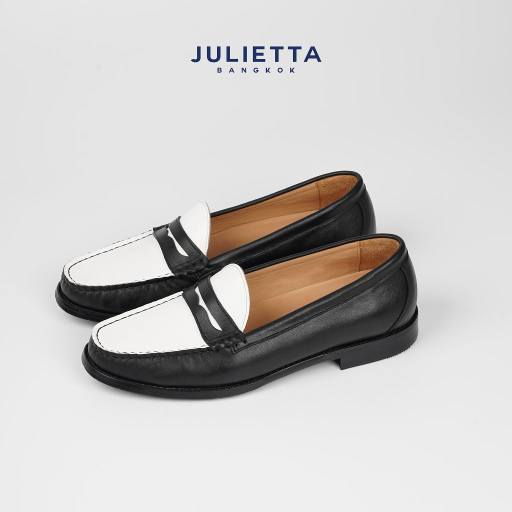 JULIETTA - LOREN Penny Loafer Calfskin : Two-Tone