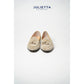 JULIETTA - Tassel Belgian Loafer Suede : Beige (Unlined)