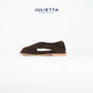 JULIETTA - FONTE Suede Sandal : Brown (Unlined)