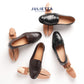 JULIETTA - MONTE Full Strap Penny Loafer Calfskin : Browm