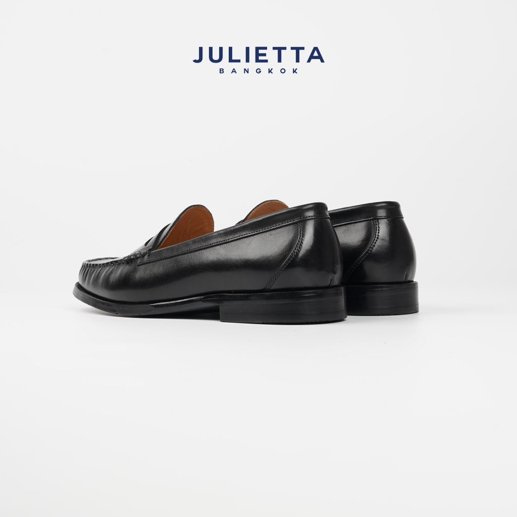 JULIETTA - LOREN Penny Loafer Calfskin : Black