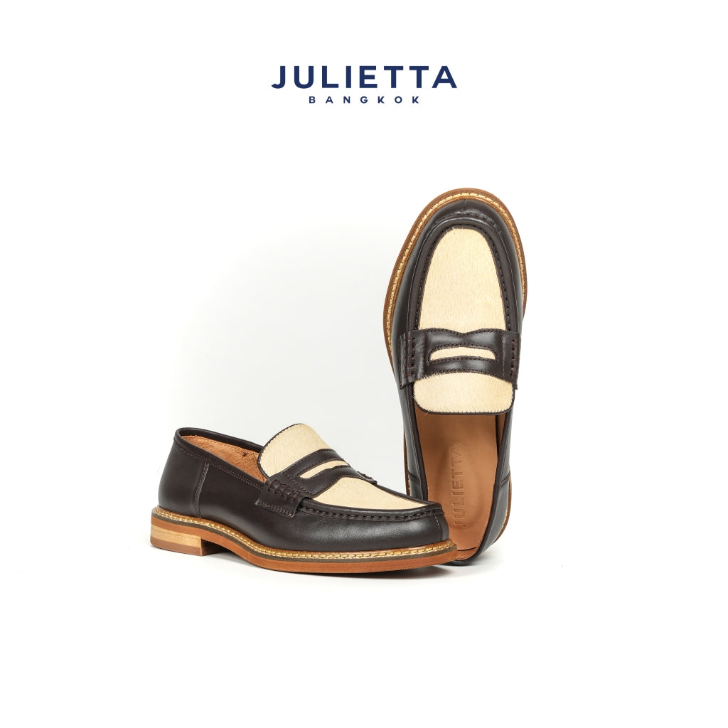 JULIETTA - PONY Penny Loafer Hair-on Horsehide : Unlined