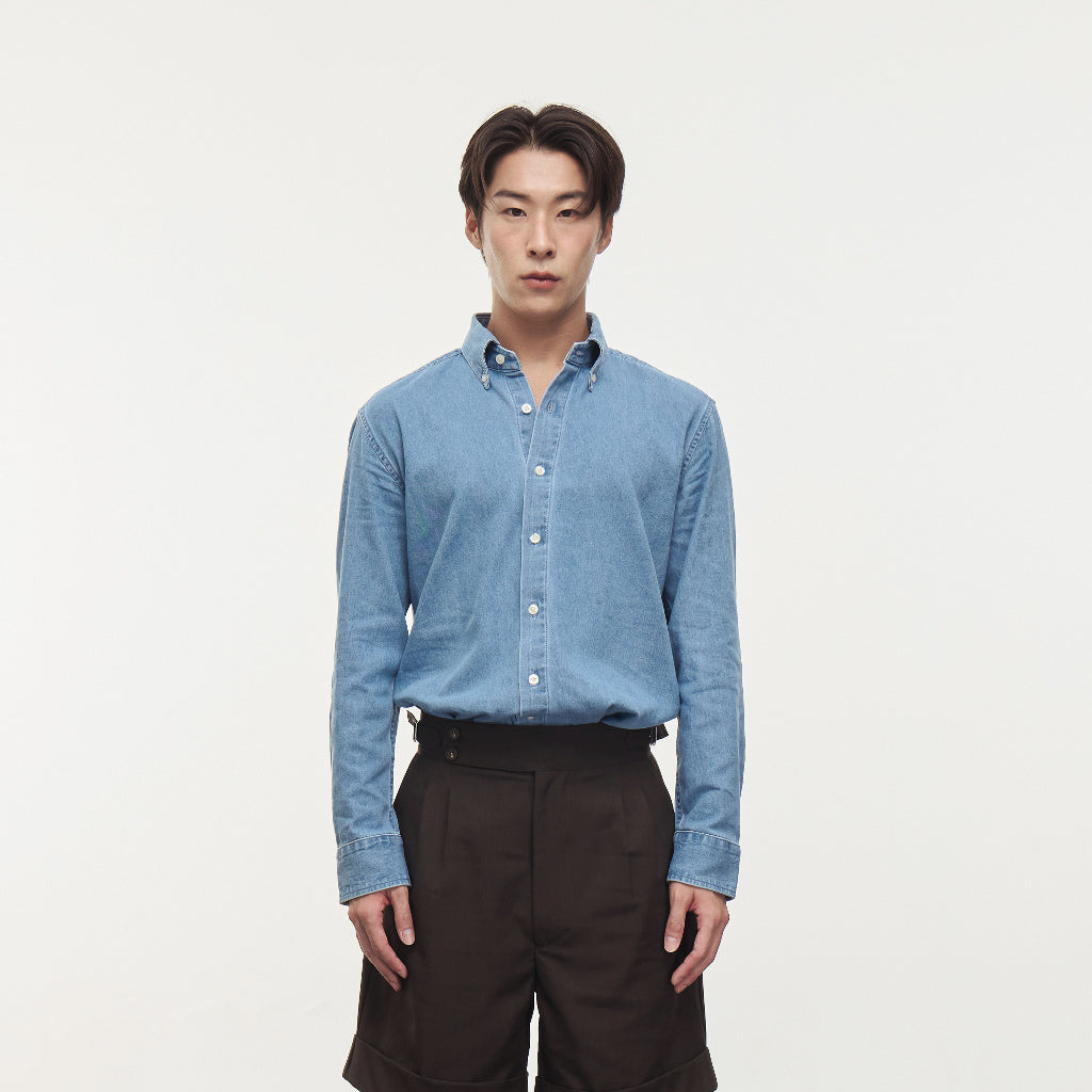 Contemp Denim Shirt Long Sleeve : Button Down