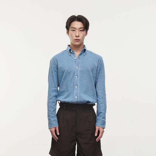 Contemp Denim Shirt Long Sleeve : Button Down