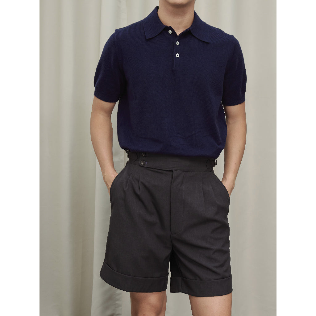 Double Pleated High Rise Shorts