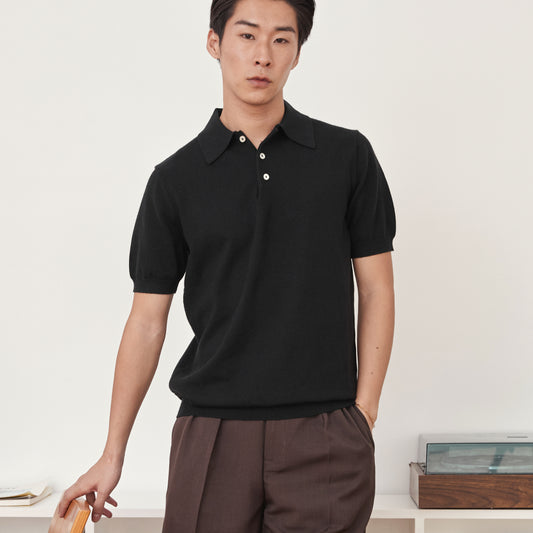 Contemp : Knitted Polo Short Sleeve