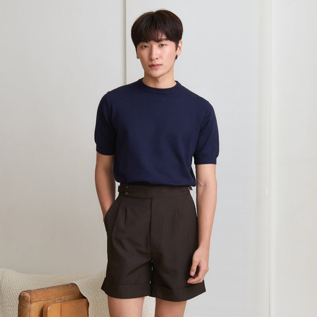 Contemp : Knitted Crew Short Sleeve