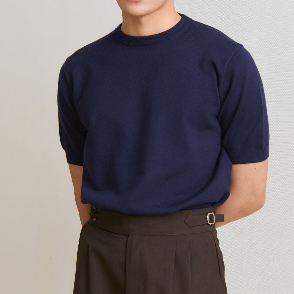 Contemp : Knitted Crew Short Sleeve