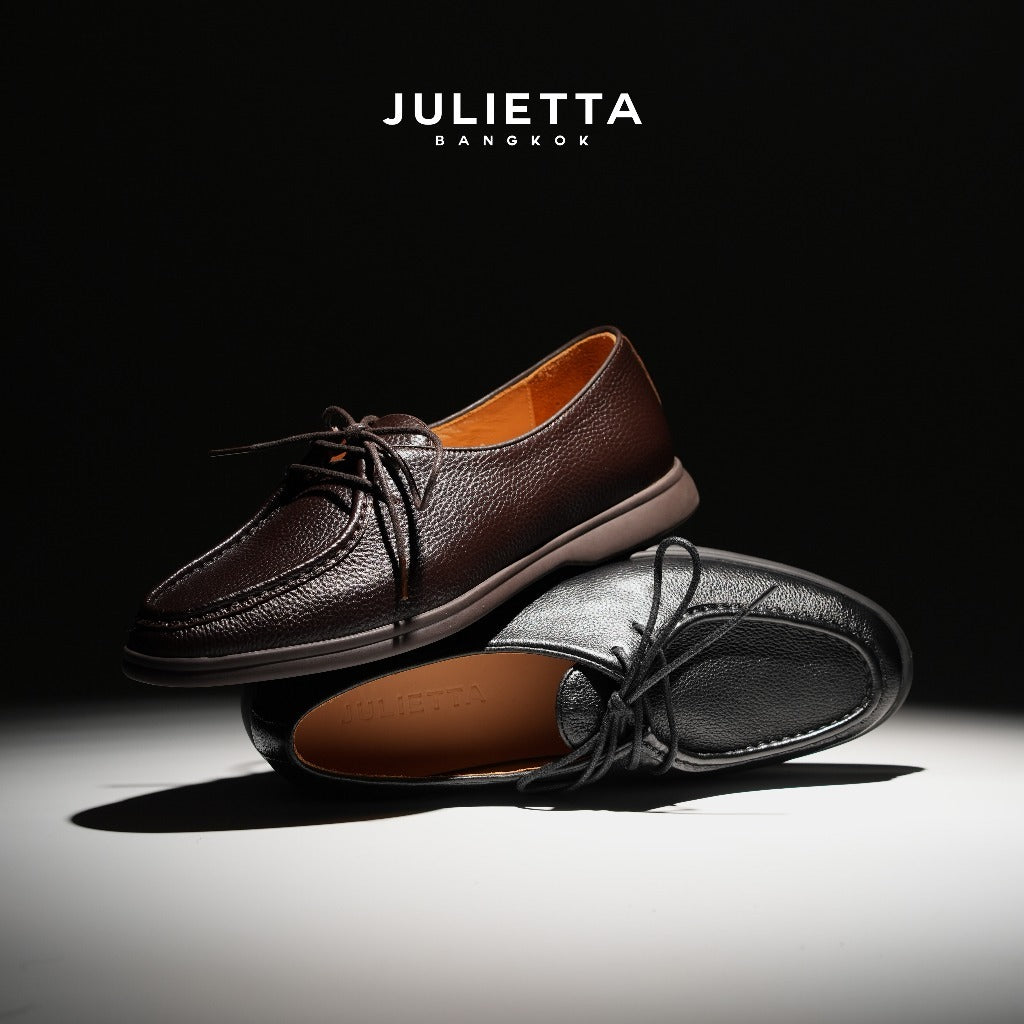 JULIETTA - Rocco Lace up Pebble Grain (Unlined)