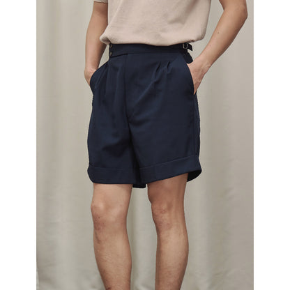 Double Pleated High Rise Shorts