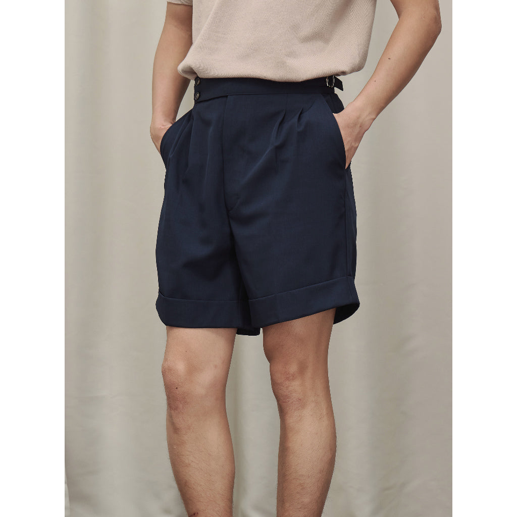 Double Pleated High Rise Shorts