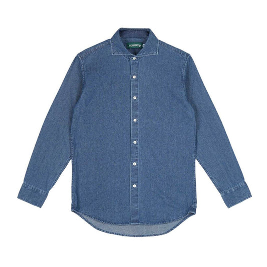 Contemp Denim Shirt Loong Sleeve : Cutalway Collar